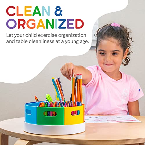 PUZZLE EZ Crayon Organizer and Storage Lazy Susan School Art Supplies