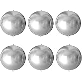 4D Silver Foil Balloon 10 inch Mylar Helium Balloon for Birthday Wedding Baby Shower Party Favor Supplies, Pack of 20