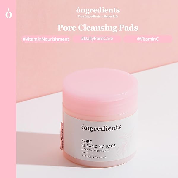 ONGREDIENTS PORE CLEANSING PADS, EXFOLIATING FACE WIPES, MAKEUP REMOVER WIPES FOR FACE, PORE REDUCING, EXFOLIATING, KOREAN CLEANSING PAD SHEETS, KOREAN SKIN CARE (60 PADS)