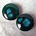 Pair - Emerald Falls Glass Essential Oil Ear Plugs Organic Handmade Ceramic double-flared body jewelry