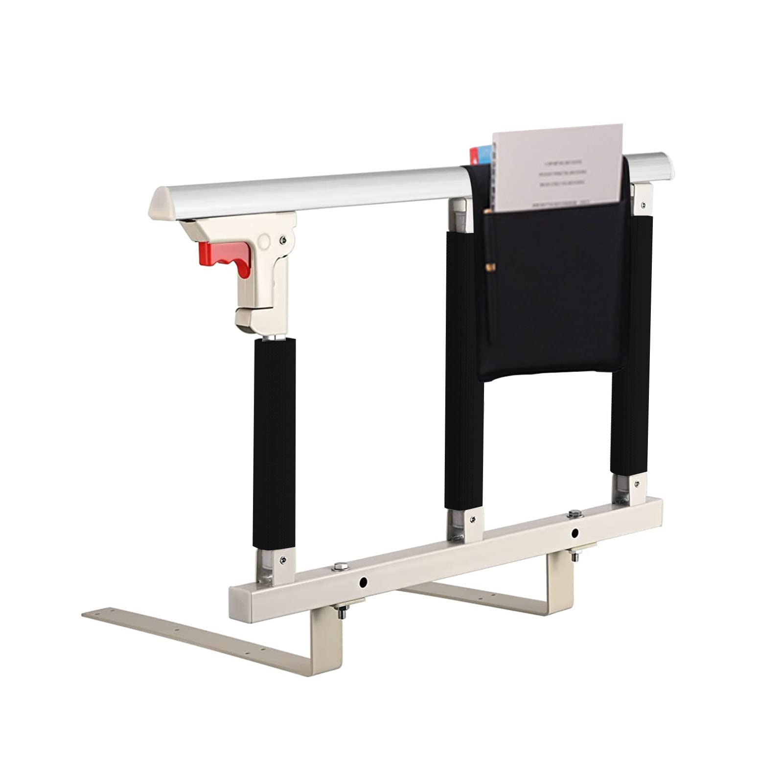 Swociro Foldable Bed Rail Safety Side Protection for Elderly, Adult Support Handle Guard Railing Handicap Bed Rail Hospital with Storage Bag (70 x 40 cm)