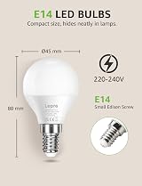 Lepro E14 LED Light Bulb 4.2W 470lm 2700K Warm White Pack of 6 view 5