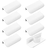 MOROBOR 8 Pack Finger Edge Pull, Self-Stick Instant Cabinet Drawer Pulls Concealed Drawer Pulls Modern Style Drawer Handle for Cabinet Hardware Drawer Wardrobe, 80mm/White