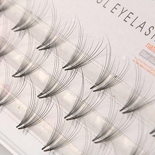 YuYe 48Pcs Pro Makeup Mink Fur Individual Cluster Eye Lashes Fake False Eyelashes - 12mm