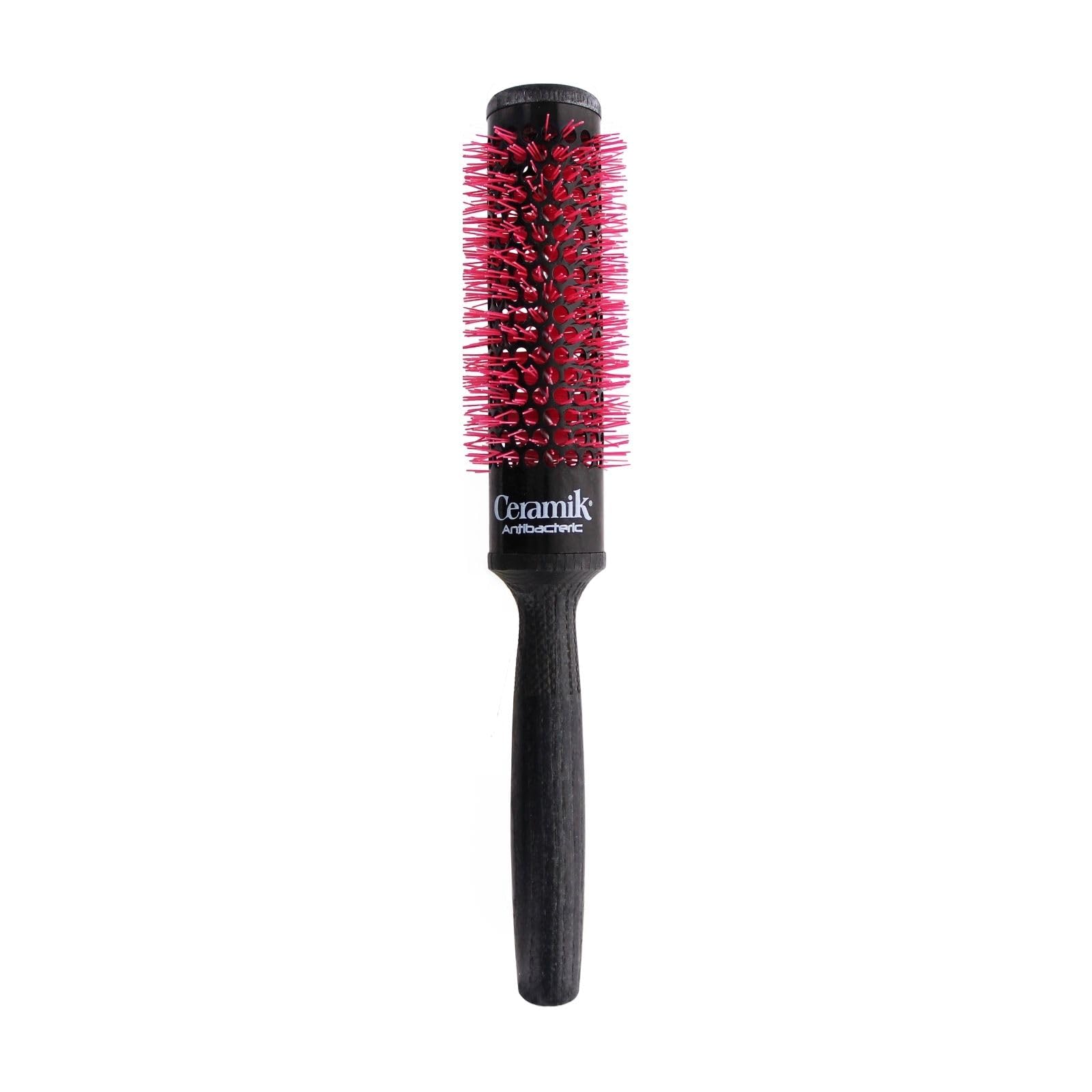 TEK Professional Ceramic Round Brush 30 mm – Wooden Handle & Oxygen-Treated Barrel – Ideal for Blow Drying & Styling Medium to Long Hair
