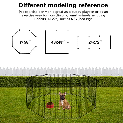 BestPet Dog Pen Dog Playpen Puppy Pet Playpen 8 Panel Indoor Outdoor