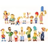 The Simpsons 14 Piece Figure Set Featuring Homer Simpson, Bart Simpson, Ned Flanders, Marge Simpson, Milhouse, Rod Flanders,