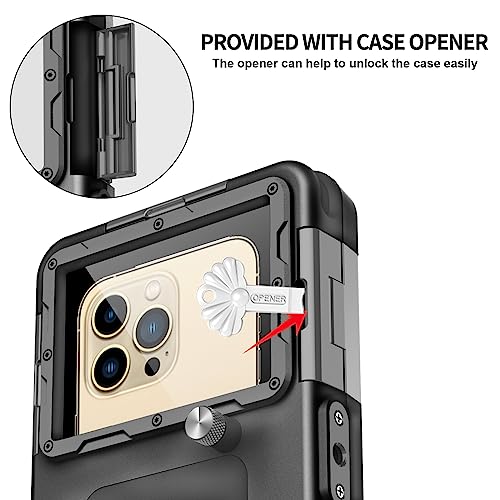 Waterproof Smartphone Case IPX8 Waterproof Mobile Phone Holder 15 m Underwater Compatible for iPhone 17 Air 16e 16 15 Plus 17 16 15 Pro 17 16 15 14 Pro Max Samsung S25 S24