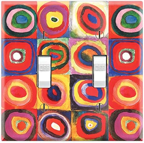 Graphics Wallplates - Farbstudie Quadrate by Wassily Kandinsky - Dual Toggle Wall Plate Cover
