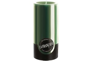 Bougies La Francaise - Pillar Candle - Made in Tunisia, Green Color, +/- 75-Hour Burn Time - 2.76 x ‎5.9 inches