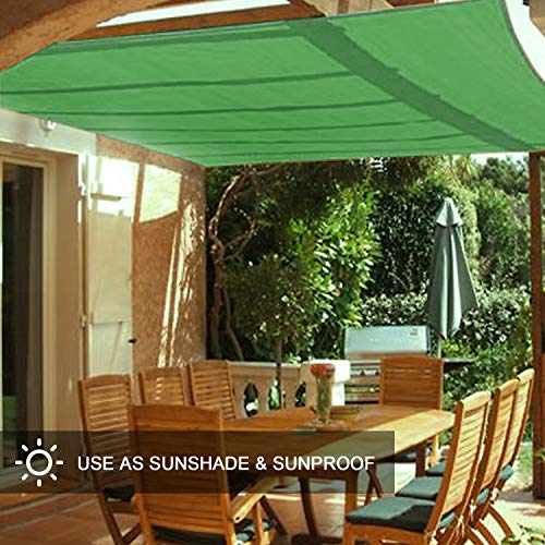 OUTAD Waterproof Camping Tarp Tent Footprint Mutifunctional Groundsheet Picnic and Beach Mat with Drawstring Carrying Bag Dark Green