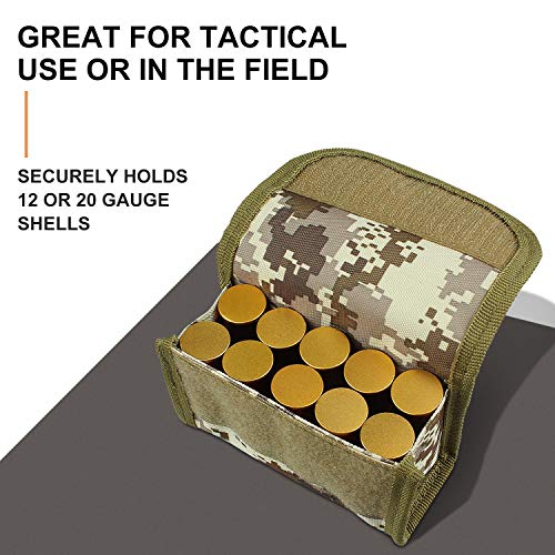 Kosibate Tactical Molle Dual Double Pistol 15mm Mag Magazine Pouch Close Holster(Desert Camo) - Thumbnail 4
