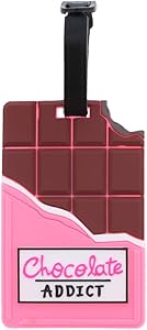 Chocolate Addict Luggage Tag Fun Food Travel Suitcase ID