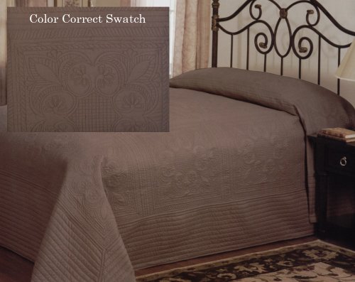 French Tile Queen Bedspread Taupe
