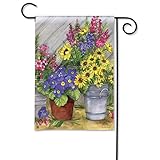 Magnet Works MAIL31752 Blossom Buckets Garden Flag