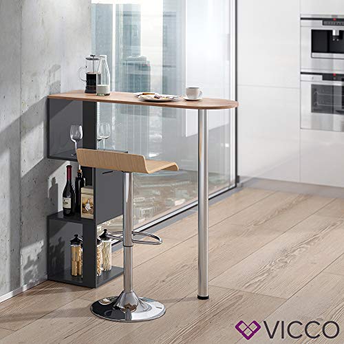 VICCO Bartisch Vincent Anthrazit-Goldkraft Bartresen Stehtisch Tresentisch Bistrotisch Bar – Bild 5