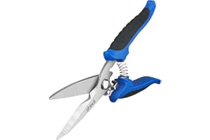 stedi Multipurpose Heavy Duty Scissors, High Carbon Stainless Steel Shears with Fine Serrated Blades Easy to Cut Cable Notche