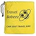 Travel Babeez Durable Car Seat Travel Bag, Airport Gate Check Bag with Easy-to-Carry Backpack-Style Shoulder Straps & Drawstring Closure | Ballistic Nylon (Yellow)