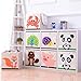 DODYMPS Foldable Animal Canvas Storage Toy Box/Bin/Cube/Chest/Basket/Organizer For Kids, 13 inch (Pig)