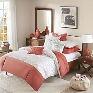 Amazon.com: INKIVY Muriel 3 Piece Comforter Mini Set Coral