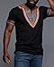 Tutorutor Mens African Dashiki Shirts Summer Fall Short Sleeve Graphic Print Top Tees Fashion V Neck T-Shirt 