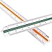 MyLifeUNIT Professional Plastic Engineering Triangular Scale Ruler (1:100, 1:200, 1:250, 1:300, 1:400, 1:500)