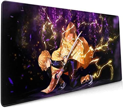 JamesAFlannigan Demon Slayer Anime Large Gaming Mouse Pad, Stitched Edges, Non-Slip Rubber Mouse Pad 15.8x35.5 Inches (90x40 cm)