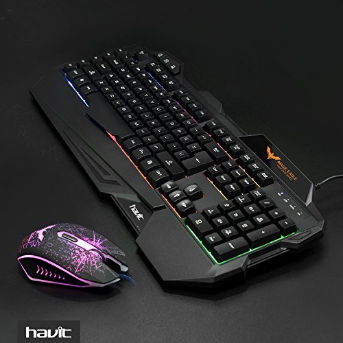 HAVIT-Rainbow-Backlit-Wired-Gaming-Keyboard-and-Mouse-Combo
