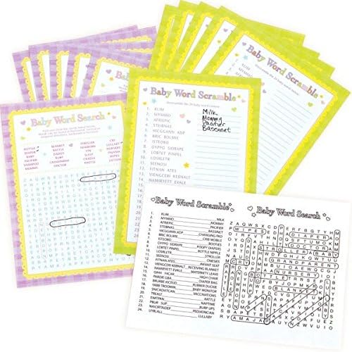 Amscan Baby Shower Word Scramble And Baby Word Search Games