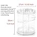 Cq acrylic 360 Rotating Makeup Organizer,4 Tier Adjustable Acrylic Carousel Skincare Organizer Skin Care Cosmetic Display Cases Beauty Skincare Product Make up Holder,Clear Diamond Pattern