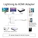 ebasy Compatible to HDMI Adapter, Digital AV Adapter Charging Port HD TV Monitor Projector 1080P (Support iOS 10, iOS 11)-White