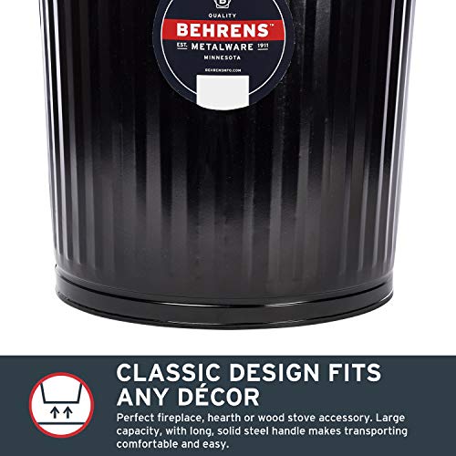 Behrens B907P Galvanized Steel Wood Stove and Fireplace Ash Can, 7 1/2
