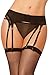 Seven Til Midnight Women's Double Up Mesh Garter Belt, Black, Medium/Large