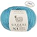 3 Pack (Ball) Gazzal Baby Wool XL Total 5.28 Oz / 328 Yrds, Each Ball 1.76 Oz (50g) / 109 Yrds (100m) Super Soft, Medium-Worsted Yarn, 40% Lana Merino 20% Cashmere Type Polyamide, Turquoise-820