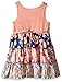 ZUNIE Girls' Striped Knit to Chiffon Tiered Skirt