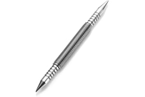 Dual Head Nail Setters, 1/32", 1/16" Spring Nail Setter Punch Set Hammerless Nail Set Tool Door Hinge Pin Removal Tool with 5