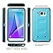 ULAK [Knox Armor] Rugged Dual Layer Hybrid Protective Case Front Cover Without Built in Screen Protector Holster for Samsung Galaxy Note 5 - Retail Packaging - Blue
