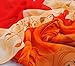 Perman Fashion Women Beautiful Rose Pattern Chiffon Shawl Wrap Stole Scarf Scarves (Orange)