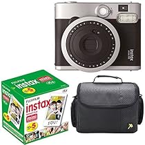 Fujifilm Instax Mini 90 Neo Classic Instant Film Camera With Fujifilm Instax Mini Instant Film, 10 Sheets x 5 packs + Case Deluxe Bundle