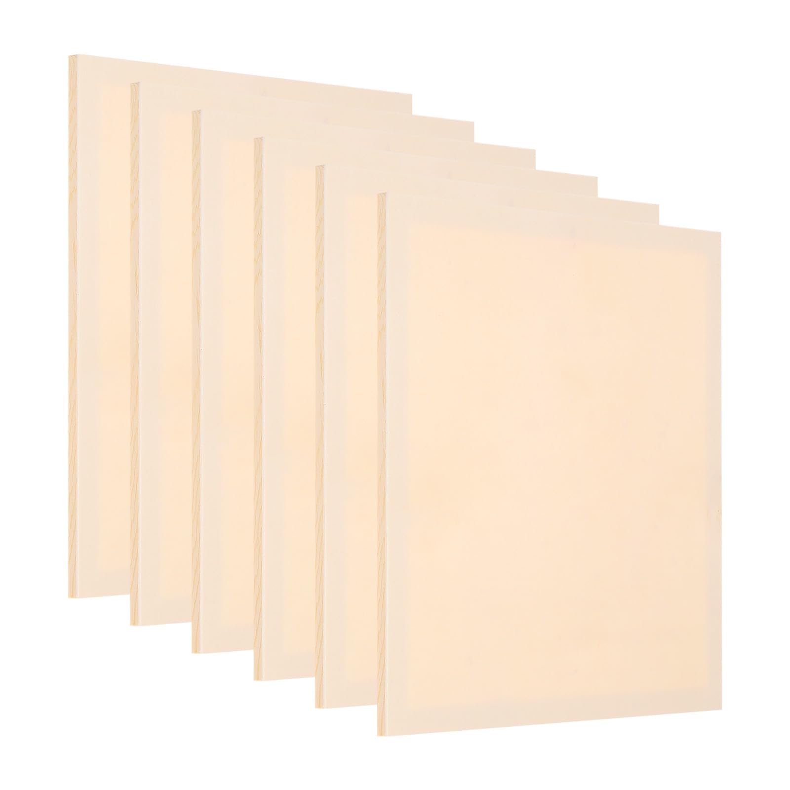 PATIKIL 12 x 12 Inch Wood Panel Board, 6 Pack Unfinished Wooden Canvas Boards Square Blank Deep Cradle Board for Painting Pouring DIY Art Use with Oils Acrylics