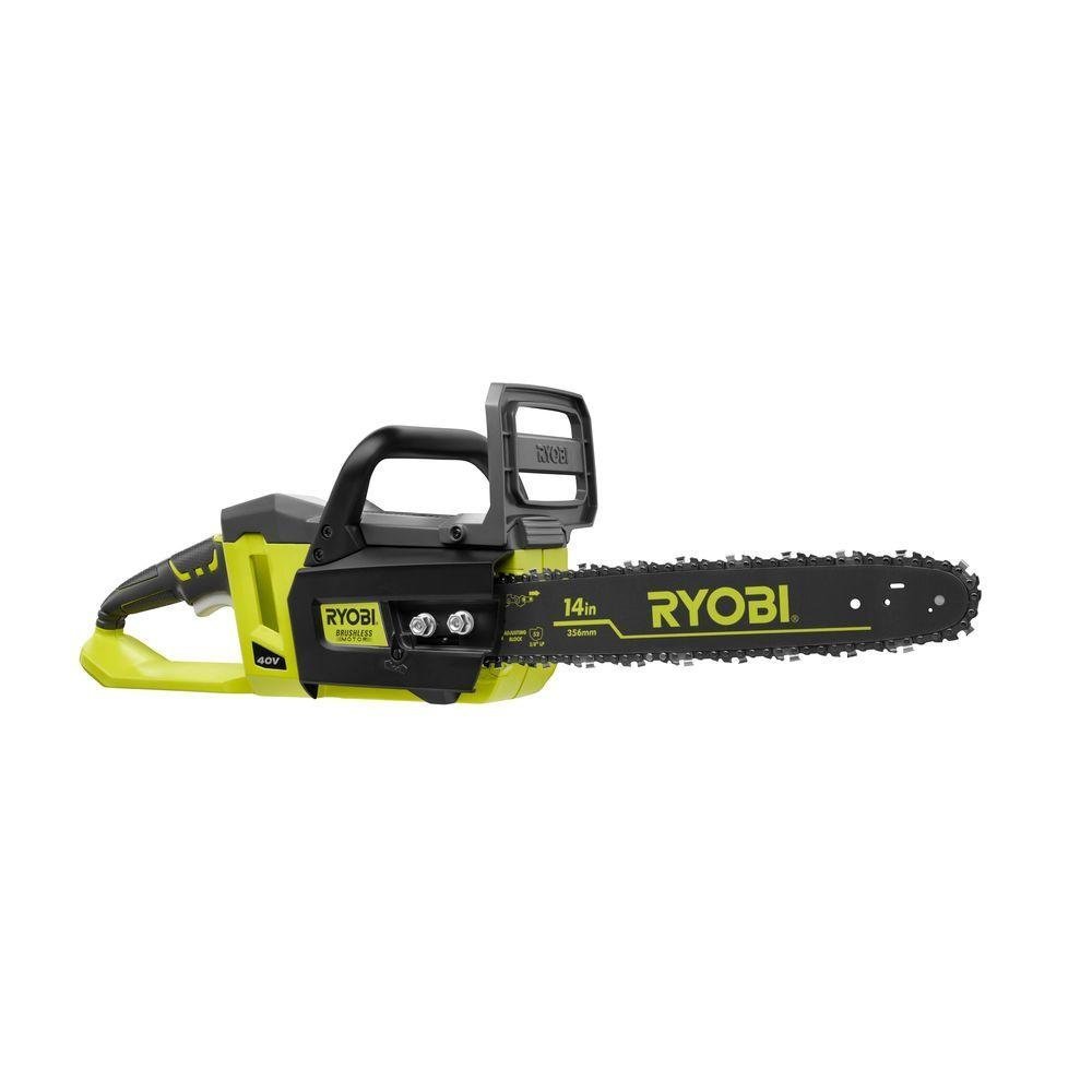 Amazon.com : Ryobi 14 Inch 40-Volt Brushless Chainsaw Without Battery and  Charger : Garden & Outdoor