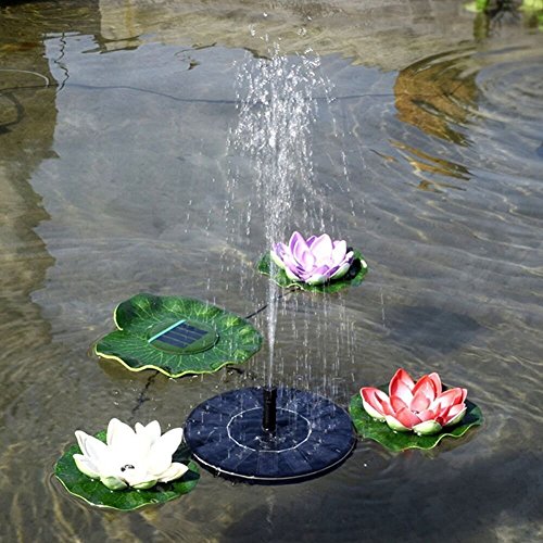 Zomma Solar Fountain Pump, Free Standing 1.4W Bird Bath Fountain Pump for Garden and Patio, Solar Panel Kit Water Pump