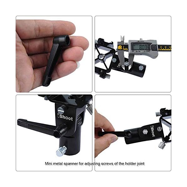 Universal 3-in-1 Tri-Hot Shoe Mount Blitz-Halterung Halter mit 2 Schirmloch für Lichtstativ Kamera Stativ Reflexschirm… – Bild 4