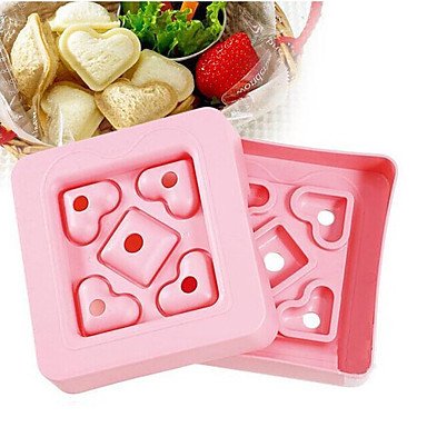 Click Here to See More Images FMY Mini Heart-shaped Sandwich Bread Toast Maker Mold Mould Cutter DIY