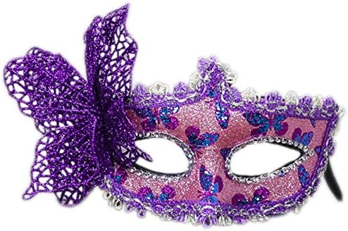 Rehot Masquerade Party Masks Womens Masks Venetian Ball Prom Mardi Gras Halloween Masks (Purple 1)