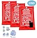 JJ CARE Fire Blanket – 3 Packs with Hooks and Gloves – Emergency Fire Blanket for Home & Kitchen, High Heat Resistant Fire Suppression Blankets for Home Safety, Kitchen, and Camping