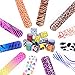 VCOSTORE 36 Pcs Slap Bracelets Party Favors Pack with Diverse Pattern, Emoji, Animals, Heart Print Design, Retro Slap Wrist Bands for Kids Teens Adults Christmas Toys Prize Halloween