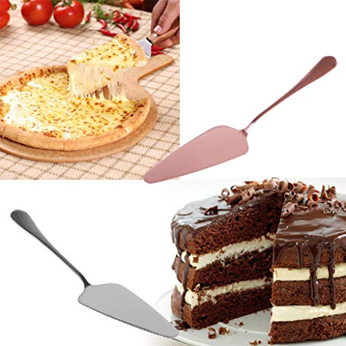 Ymeibe Silver Cake Server, Pack of 10, All In One Cutter & Server Set, Stainless Steel Cake Cutter with Fine Serrated Edge, Safe in Dishwasher - Thumbnail 5