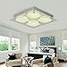 Ceiling Light Modern Flush Mount Ceiling Lamp Dimmable LED Kitchen Lighting Fixture Square Lamp K9 Crystal Grid Shape Top Grade LED Light for Sitting Room Bedroom Dining Room Foyer W14.2H2.8''