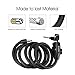 ENKEEO Bike Locks 5.8 Feet x 1/2 Inch - Portable Self Coiling Bicycle Cable Lock with Keys and Mounting Bracket for Outdoor Cycling Bicycle Security